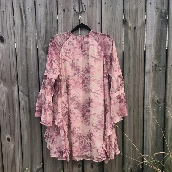 Stevie May Mauve/Cream Floral Dress - Size Women's Small - Picture 8 of 8